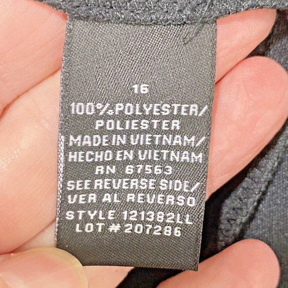 Dressbarn Collection Size 16 Black Cocktail Dress Chiffon Ruffles Sleeveless - Picture 9 of 10